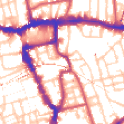 Daytime road noise heatmap for SE15 5HN