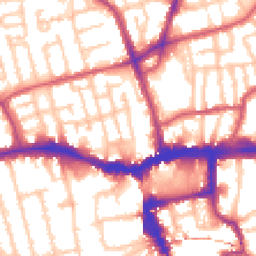 Daytime road noise heatmap for SE15 5QJ