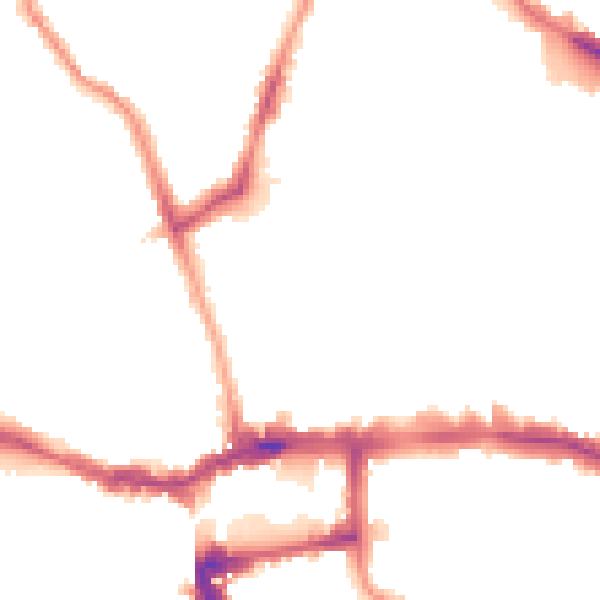 Night-time road noise heatmap for SE15 5UG