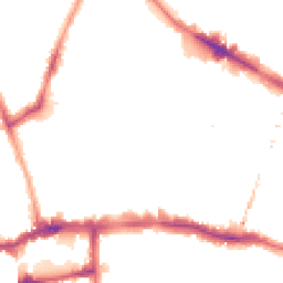 Night-time road noise heatmap for SE15 5XA