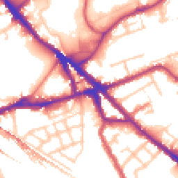 Daytime road noise heatmap for SE16 2AB