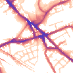 Daytime road noise heatmap for SE16 2AD