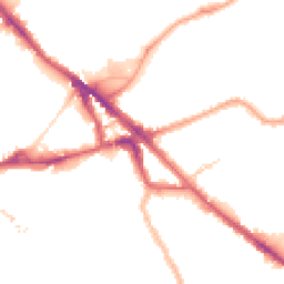 Night-time road noise heatmap for SE16 2AH