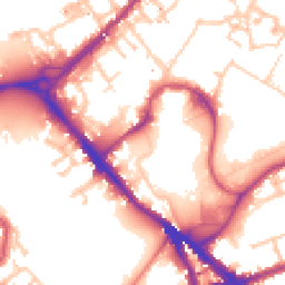 Daytime road noise heatmap for SE16 2AJ