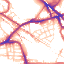 Daytime road noise heatmap for SE16 2AN