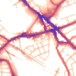 Daytime road noise heatmap for SE16 2AQ