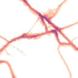Night-time road noise heatmap for SE16 2AQ