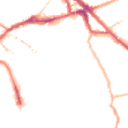 Night-time road noise heatmap for SE16 2AW