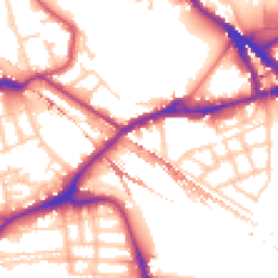 Daytime road noise heatmap for SE16 2AX