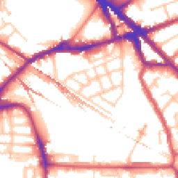 Daytime road noise heatmap for SE16 2AY