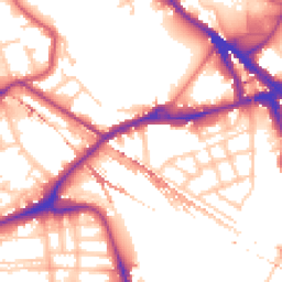 Daytime road noise heatmap for SE16 2AZ