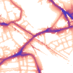 Daytime road noise heatmap for SE16 2BA