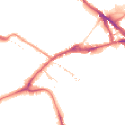 Night-time road noise heatmap for SE16 2BB