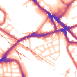 Daytime road noise heatmap for SE16 2BJ