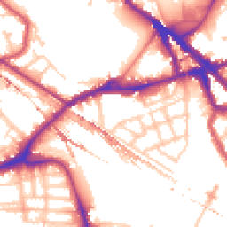 Daytime road noise heatmap for SE16 2BL