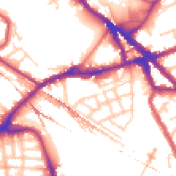 Daytime road noise heatmap for SE16 2BN