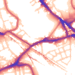 Daytime road noise heatmap for SE16 2BS
