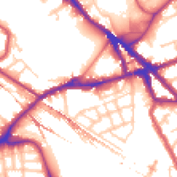 Daytime road noise heatmap for SE16 2BW