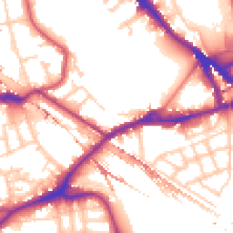 Daytime road noise heatmap for SE16 2BX