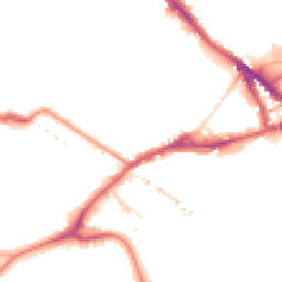 Night-time road noise heatmap for SE16 2BX