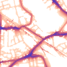 Daytime road noise heatmap for SE16 2DB