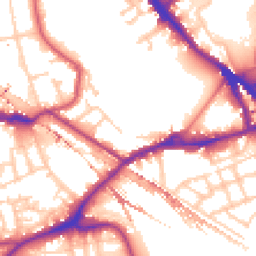 Daytime road noise heatmap for SE16 2DD