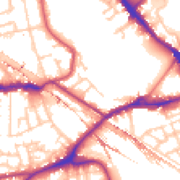 Daytime road noise heatmap for SE16 2DJ