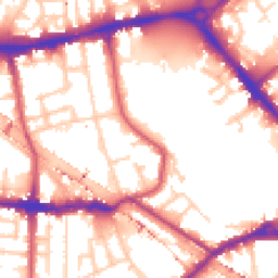 Daytime road noise heatmap for SE16 2DQ
