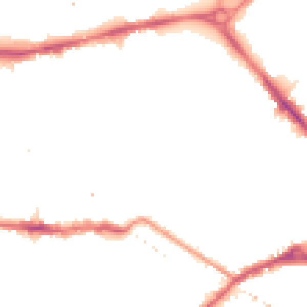 Night-time road noise heatmap for SE16 2DQ