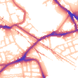 Daytime road noise heatmap for SE16 2DU
