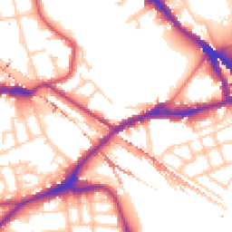 Daytime road noise heatmap for SE16 2DX