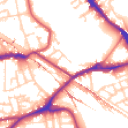 Daytime road noise heatmap for SE16 2DZ