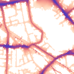 Daytime road noise heatmap for SE16 2HN