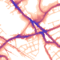 Daytime road noise heatmap for SE16 2PN