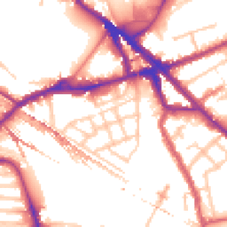 Daytime road noise heatmap for SE16 2QG
