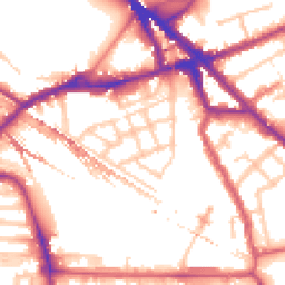 Daytime road noise heatmap for SE16 2RR