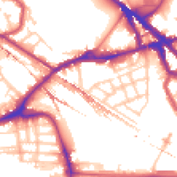 Daytime road noise heatmap for SE16 2RU