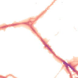 Night-time road noise heatmap for SE16 2TT