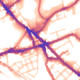 Daytime road noise heatmap for SE16 2UN