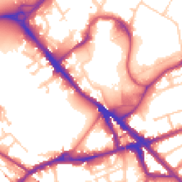 Daytime road noise heatmap for SE16 2XN