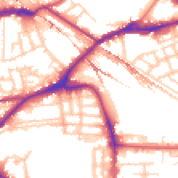 Daytime road noise heatmap for SE16 3BQ