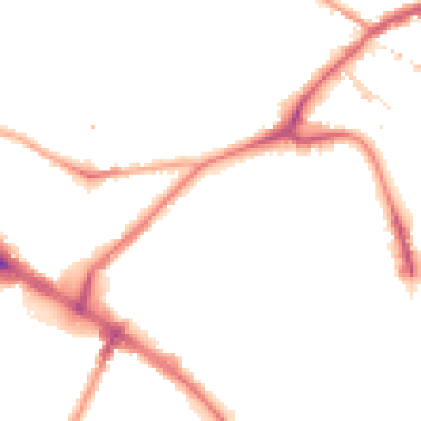 Night-time road noise heatmap for SE16 3BX