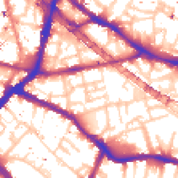 Daytime road noise heatmap for SE16 3GF