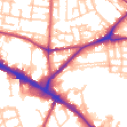 Daytime road noise heatmap for SE16 3JG