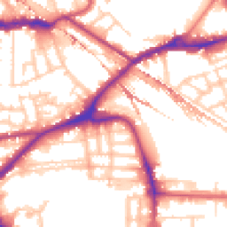 Daytime road noise heatmap for SE16 3JU