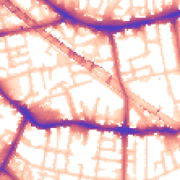 Daytime road noise heatmap for SE16 3UH
