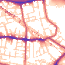 Daytime road noise heatmap for SE16 3UL