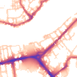 Daytime road noise heatmap for SE16 4NH
