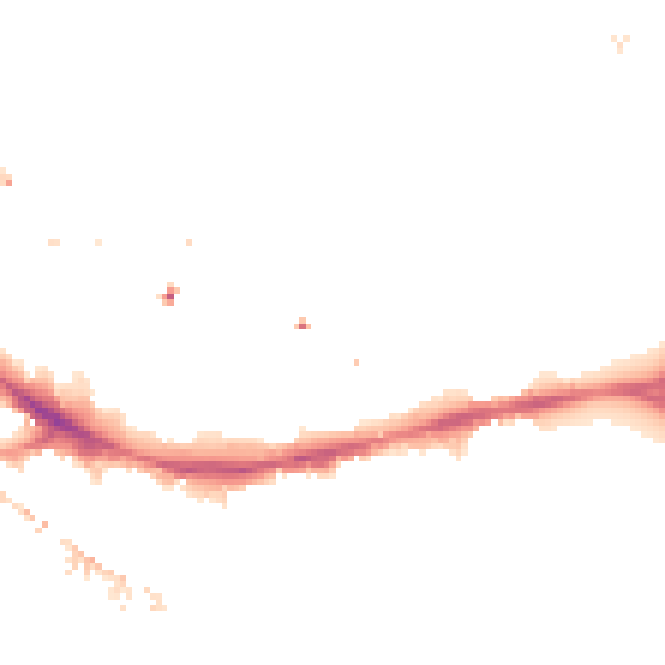 Night-time road noise heatmap for SE16 4PZ