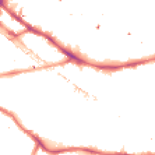 Night-time road noise heatmap for SE16 4RJ